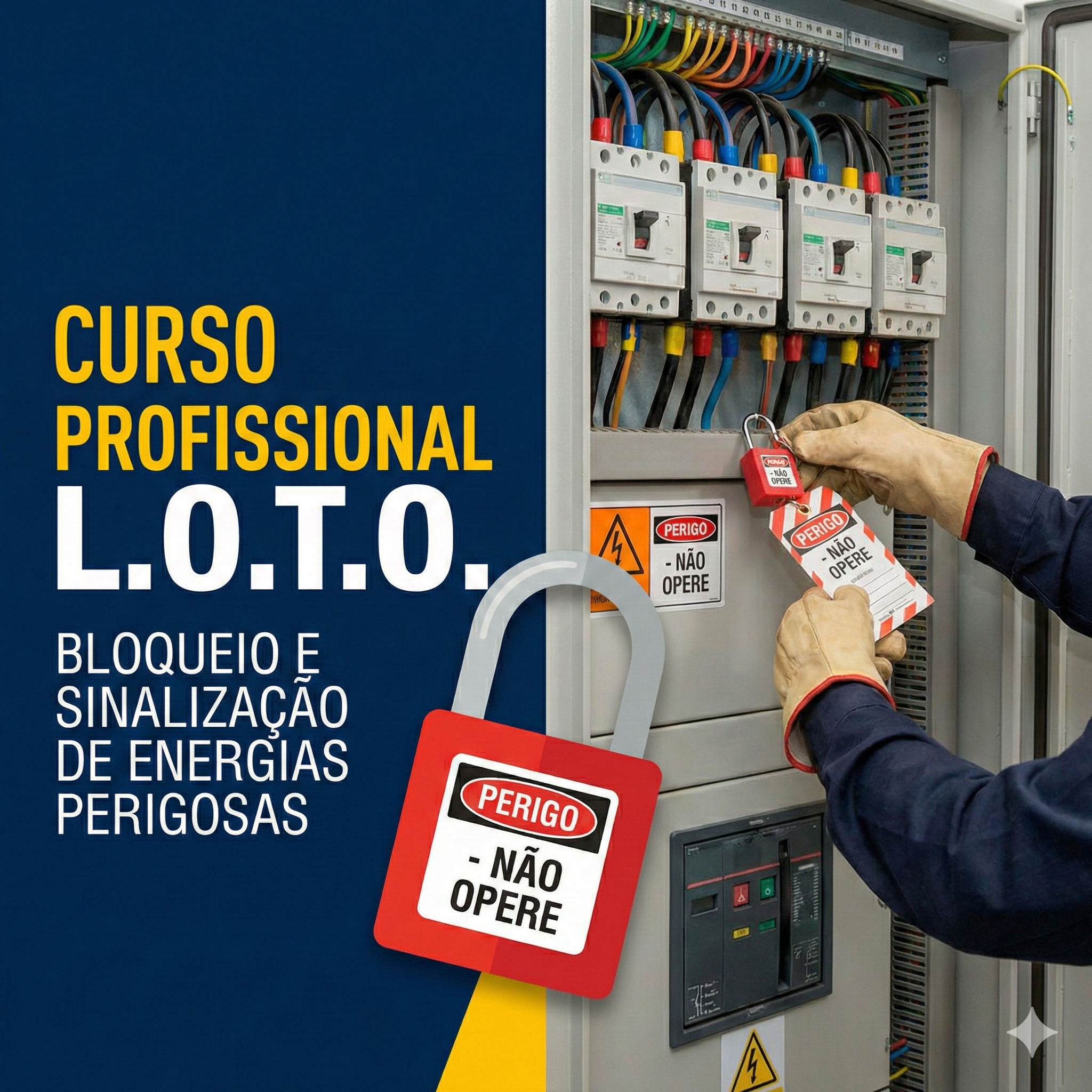 Curso LOTO Bloqueio e Sinalização de Energias Perigosas