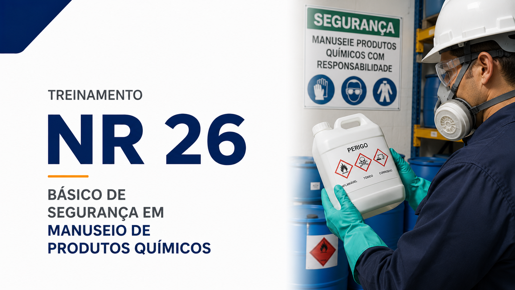 NR 26 Básico de Segurança em Manuseio de Produtos Químicos