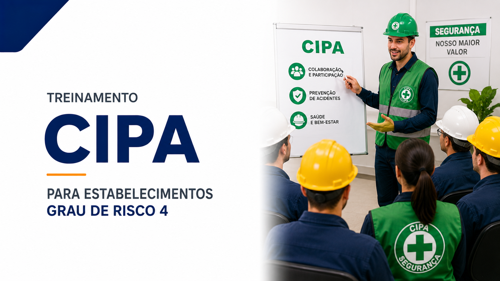 Treinamento CIPA para estabelecimentos grau de risco 4